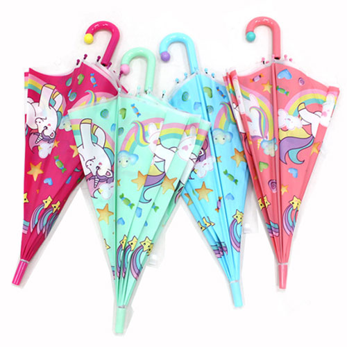 유니콘 투명 불투명 프린팅 유아동 어린이 장우산