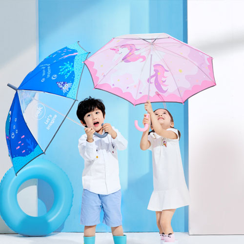 튼튼한 내구성 일러스트 유아동 장우산
