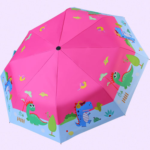 일러스트 어린이 유아동 자동 3단 우산